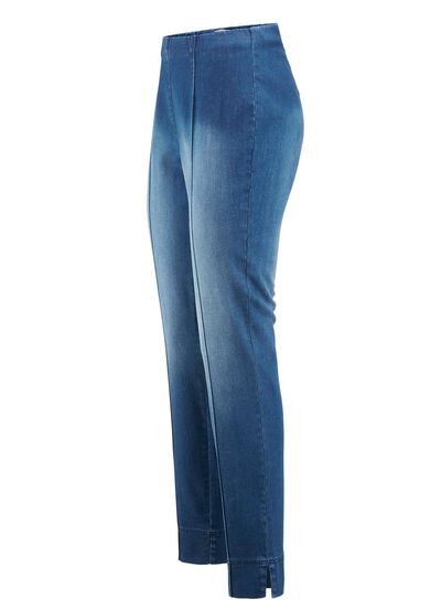 Jeans met gestikte plooien  