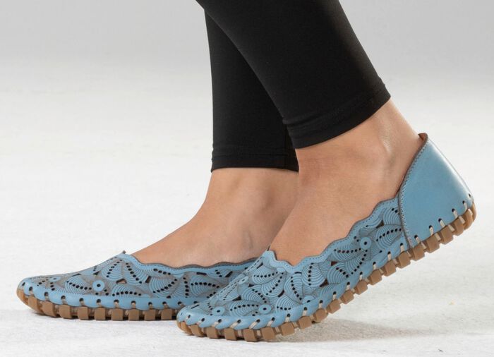 ELENA EDEN ballerina met interessant reli&euml;f JEANS