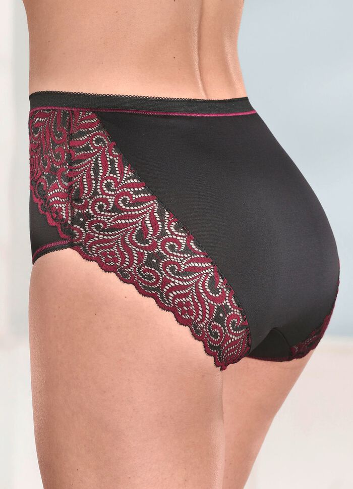 Laurina driepack slips met elastische kant 