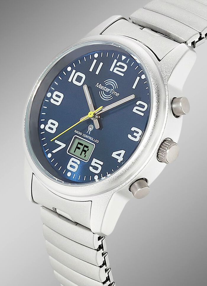 Master Time radiogestuurd dameshorloge met roestvrijstalen trekkoord 