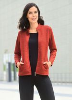 Overhemdjack met doorlopende ritssluiting 