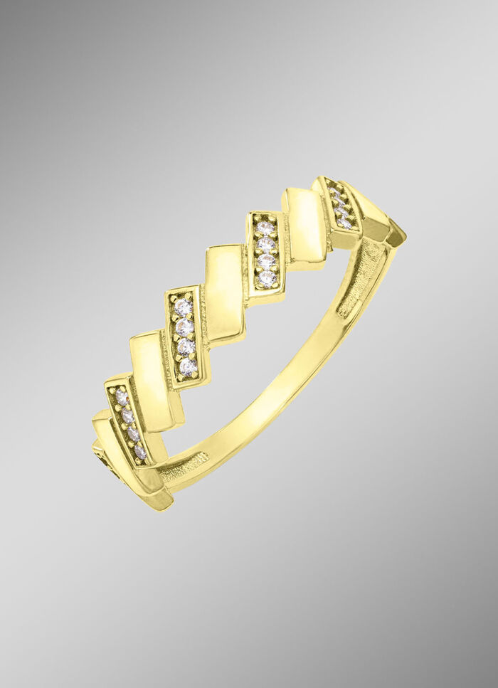 Prachtige damesring met synthetische zirkonia 