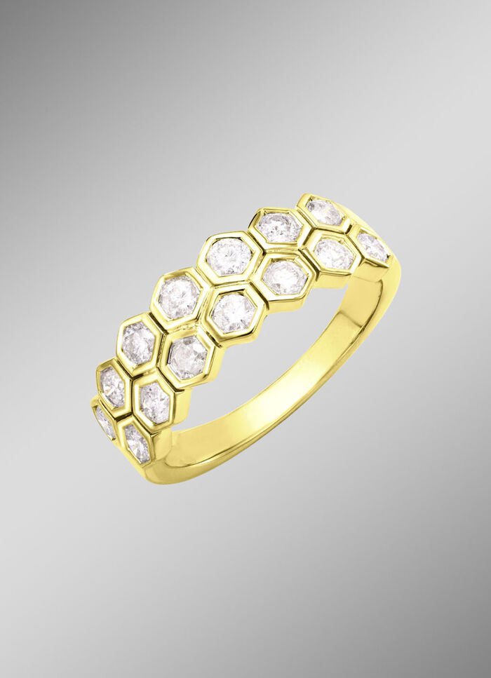 Mooie damesring met diamanten 