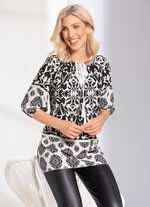 Tuniek met Carmen-halslijn 