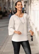 Tuniek van luchtige plooien ECRU