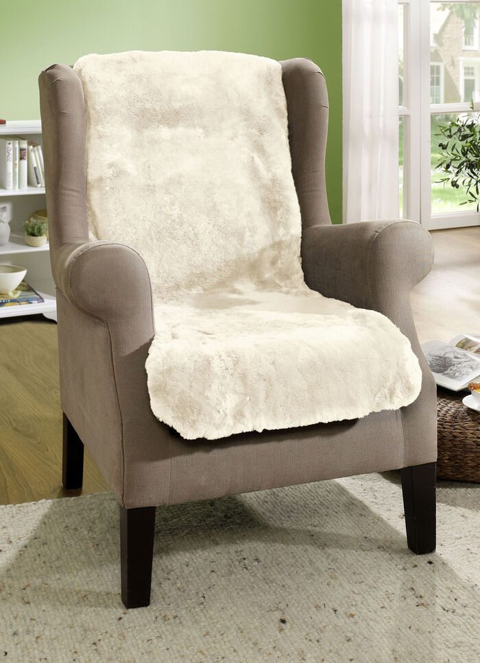 Comfortabel zachte lamsleren fauteuilbeschermers BEIGE
