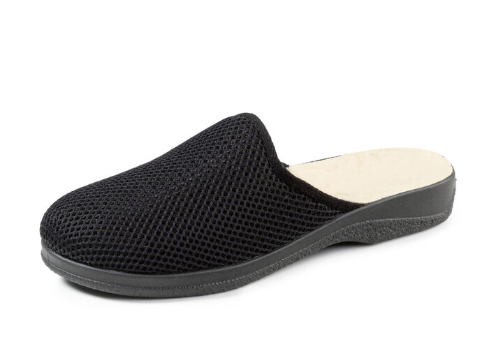 Pantoffels met scheerwolvoering SCHWARZ