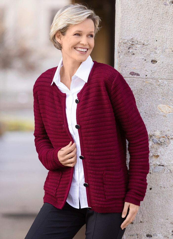 Cardigan met all-over structuur 