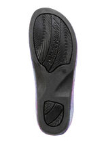 Laurina pantoffels gemaakt van geruit textielmateriaal BLAUW-PAARS