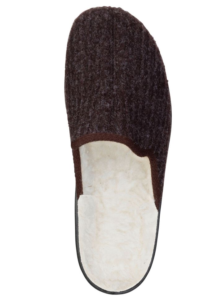 Gevoerde herenpantoffels, met nieuwe wol 