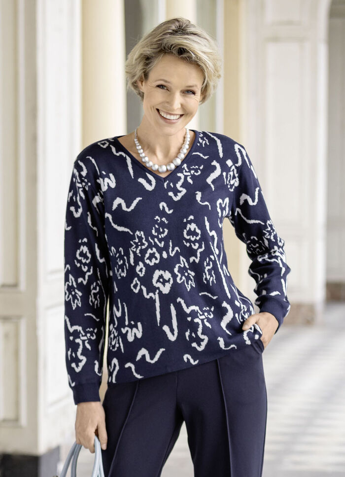 Trui in jacquardmotief 