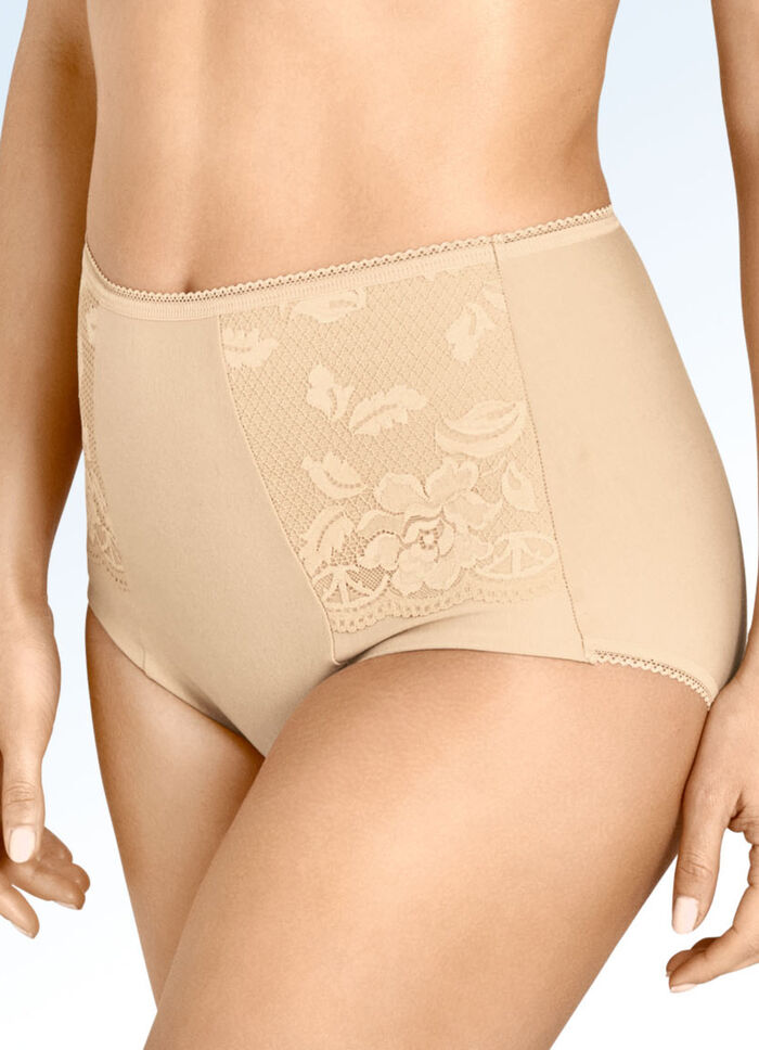 Miss Mary gordel met elastische kant BEIGE