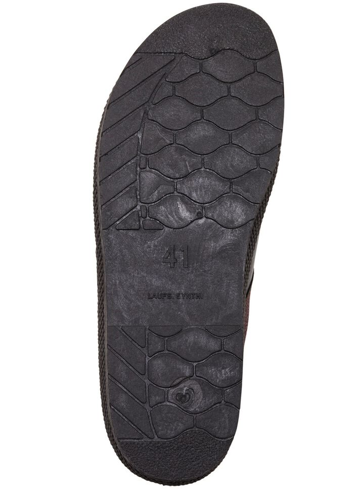 Muiltje met anatomisch gevormd diep voetbed ZWART-BORDEAUX-GRIJS