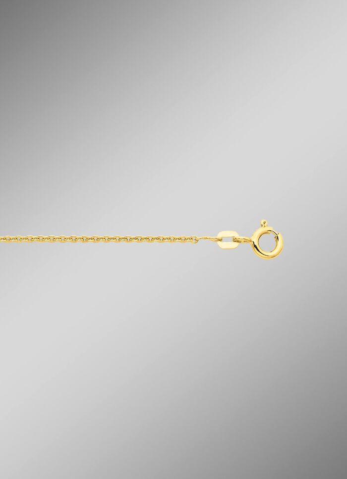 Prachtig speelse, vergulde ronde ankerketting van 925 zilver 