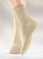 Set van zes sokken in verschillende kleuren 2X BEIGE, 2X ZAND, 2X KHAKI