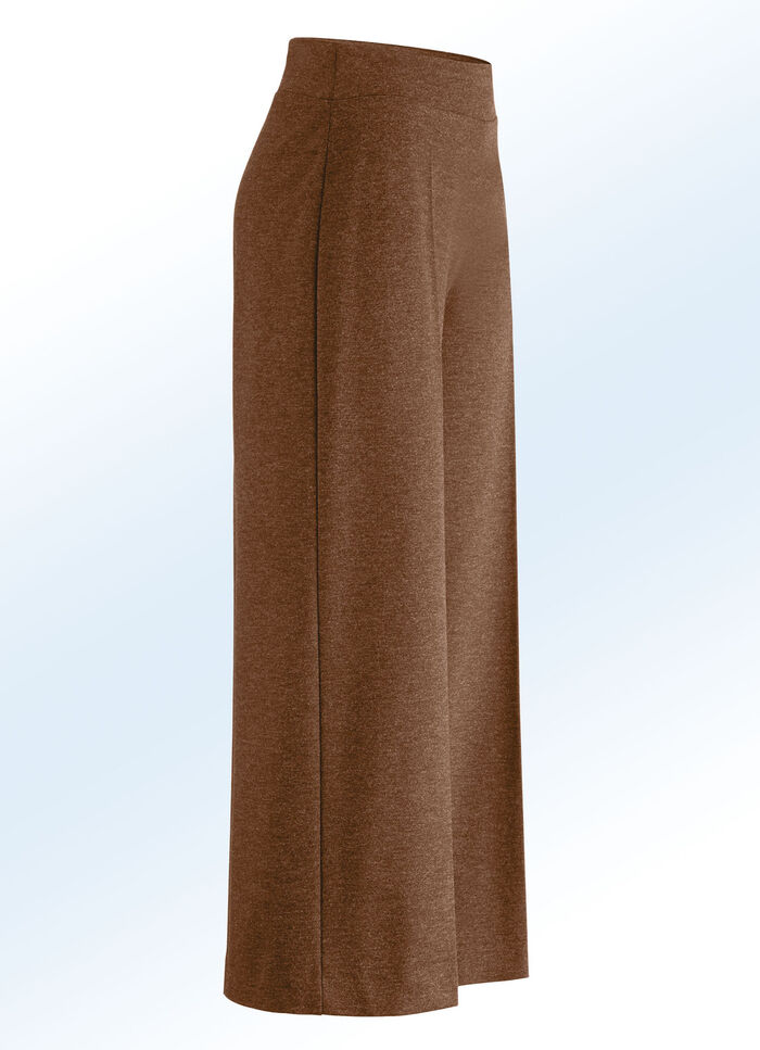 Broek in modieus verkorte lengte COGNAC