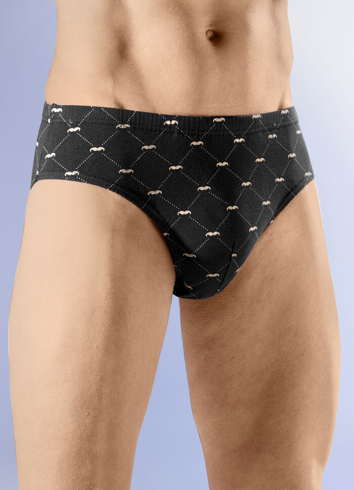 Set van vier slips met all-over print 