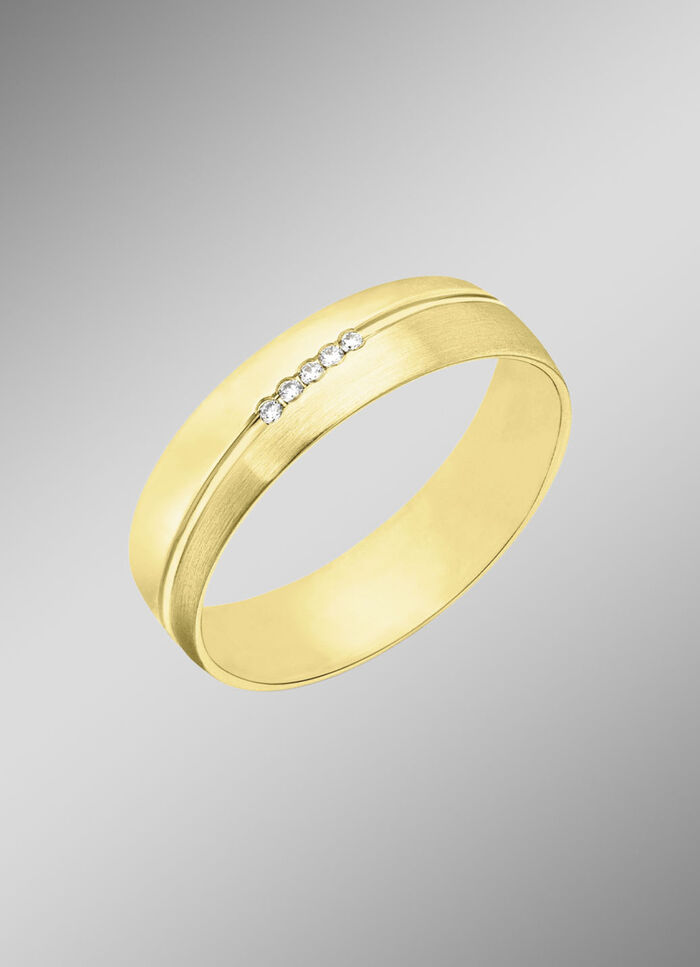 Elegante trouwring glanzend/mat 