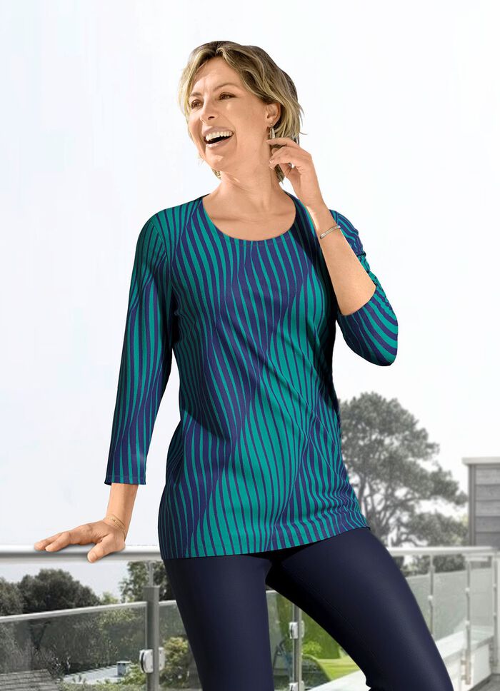 Shirt met 3/4-mouwen 