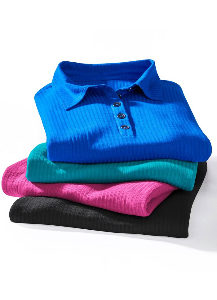 Laurina poloshirt met knoopsluiting BENZINE