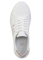 Andrea Conti veterschoen van nappaleer met contrasterende details WIT