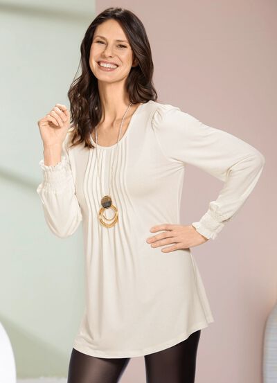 Shirttuniek met mooie manchetten 
