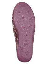 Klassieke damespantoffels, met elastische band BORDEAUX