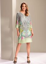 Jurk met prachtige randprint 