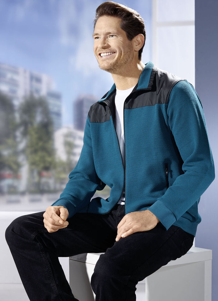 Sweatvest met zijzakken 