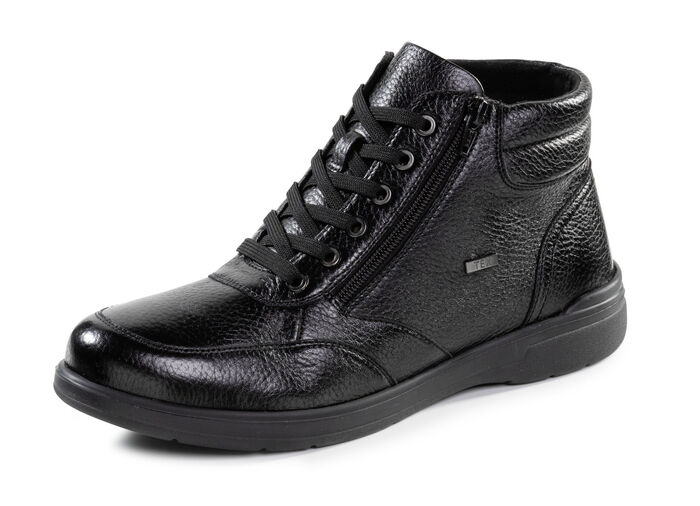 GINO GALANTE, gevoerde herenlaarzen, winterschoenen, met rits SCHWARZ