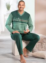 V-hals pyjama met open manchetten 