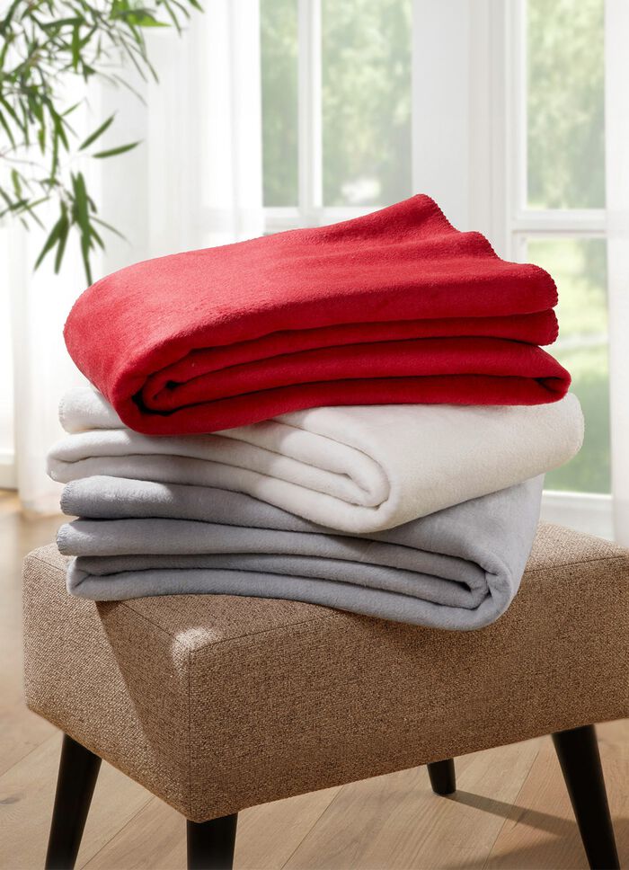 Deken met festoensteekrand ROOD