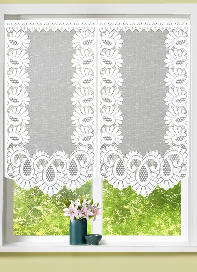 Een raam- of deurdecoratie van jacquard 