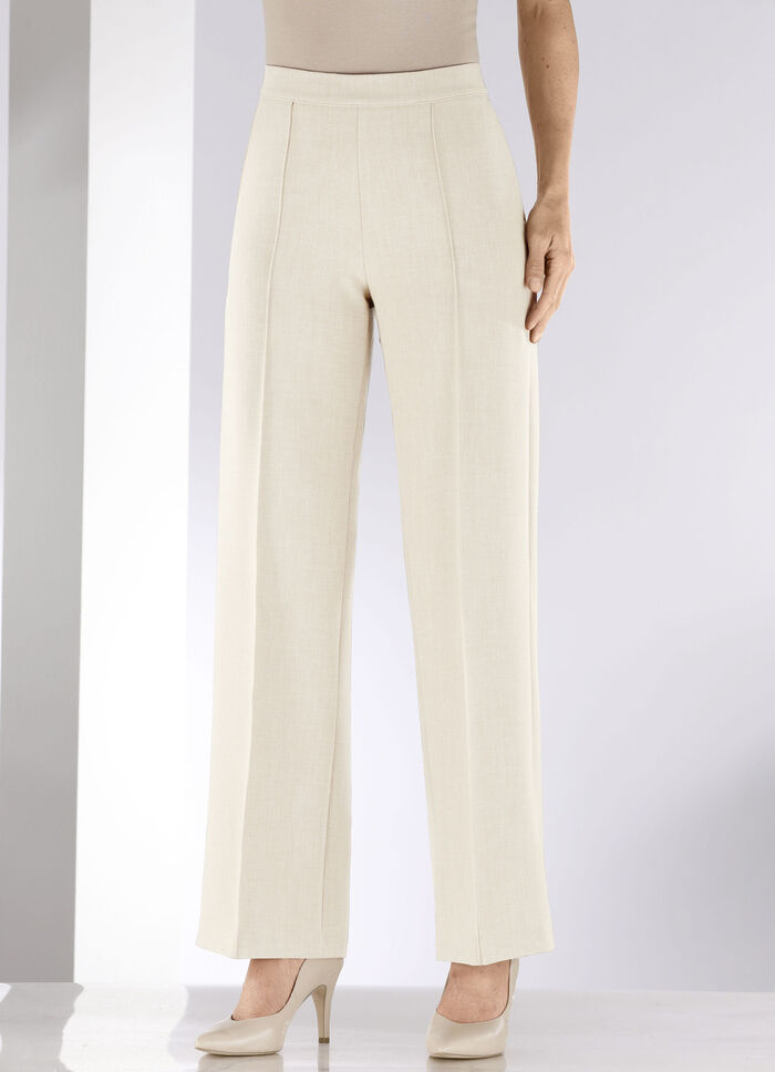 Broeken in modieuze breedte ECRU