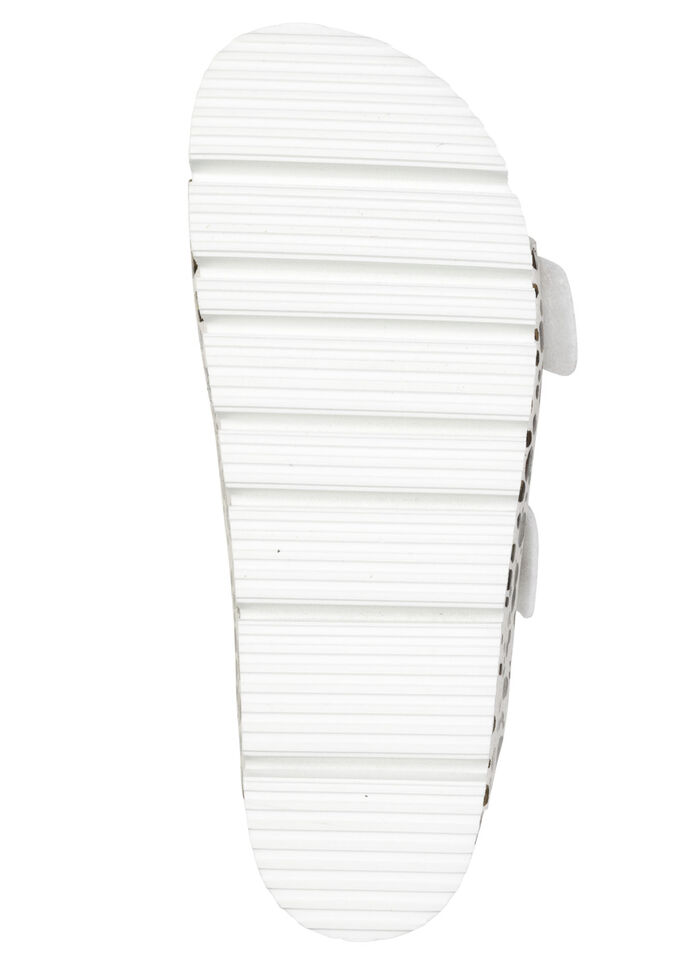ELENA EDEN, trendy damesmuiltjes, breedte H, met klittenbandsluiting CREME-BRONZE