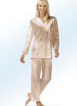 Pyjama met V-hals en lange broek 