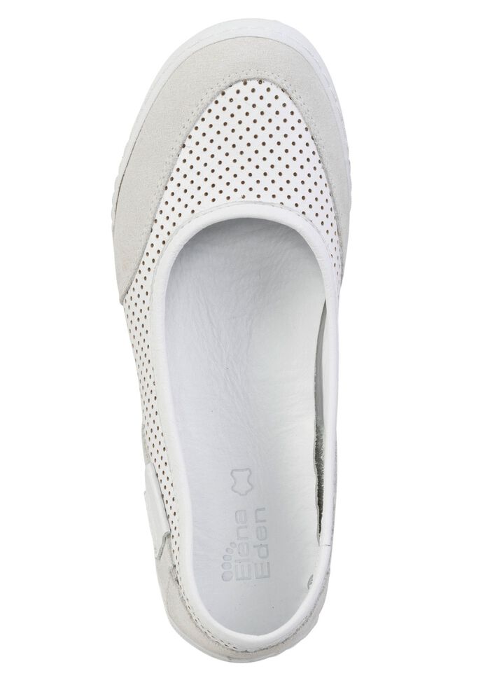 ELENA EDEN sipper met luchtige perforatie WIT