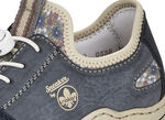 Rieker, sportieve damessneakers, met uitneembaar voetbed JEANSBLAUW/BEIGE