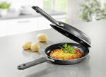 Dubbele pan met antiaanbaklaag - perfect voor hash browns, pannenkoeken en omeletten 