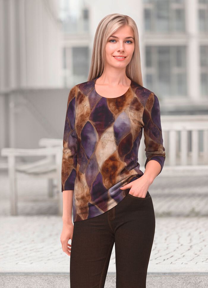 Shirt met 3/4-mouwen 