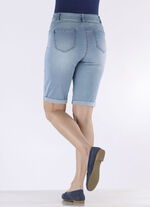 Bermuda's met push-up effect LICHTBLAUW