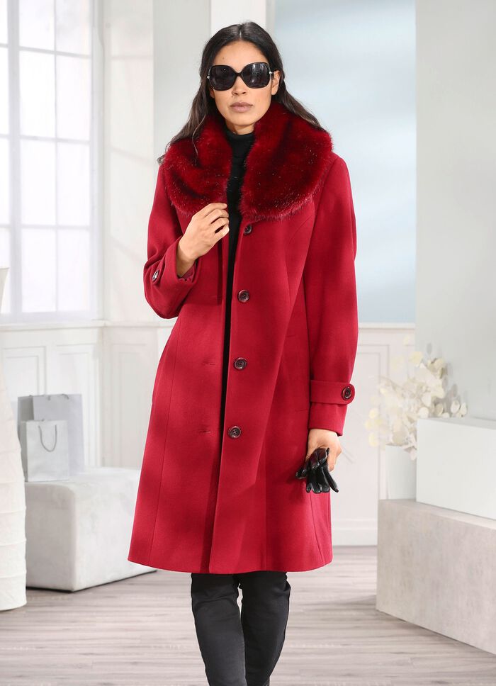 Jas met tailleriem aan de achterkant 