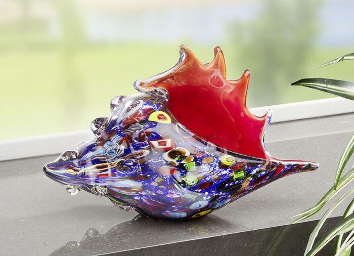 Kleurrijke glazen figuren BLAUW-ROOD