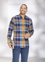 Geruit overhemd met button-downkraag D''BLAU-OCKER