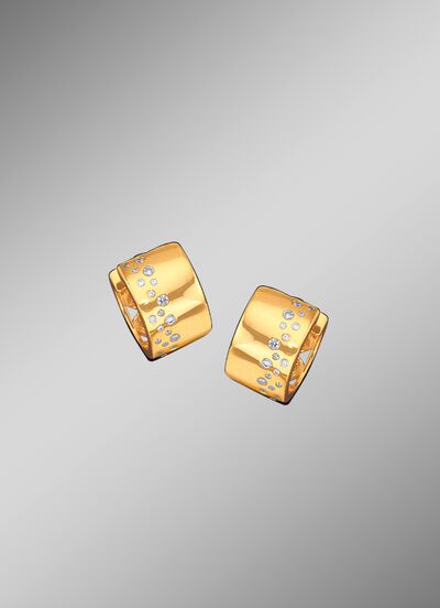 Creoolse klapoorbellen met briljanten 