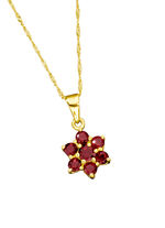 Hanger met Singapore ketting en echt granaat 