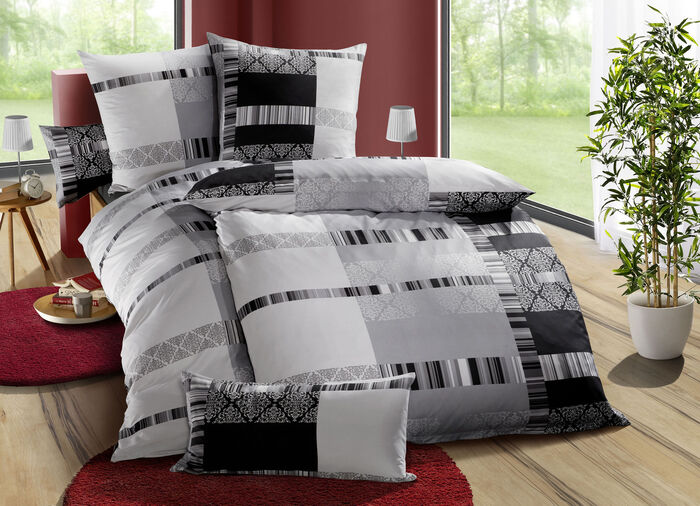 Beddengoedset met ritssluiting ANTRACIET