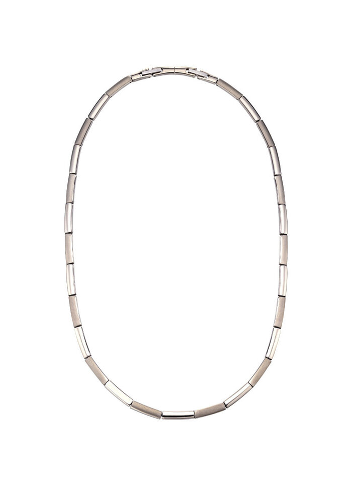 Stijlvolle titanium ketting met clipsluiting 
