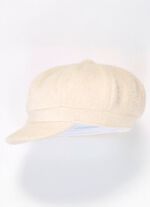 Elegante dames krantenjongenspet met elastiek aan de achterkant 