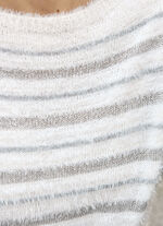 Trui van harig effectgaren met glitter 